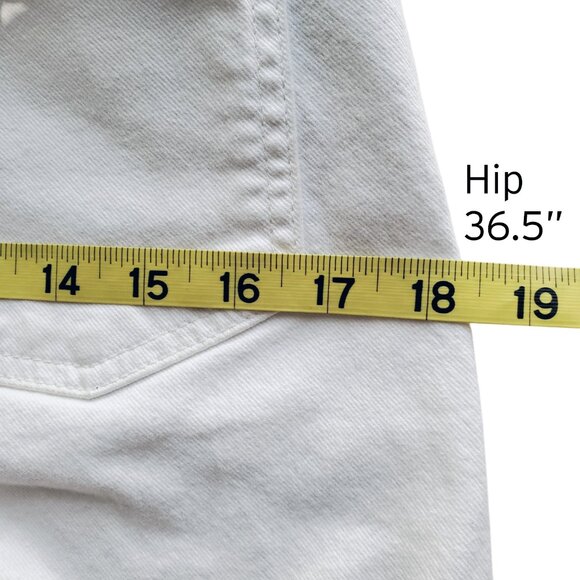 7 for All Mankind Peggi  High Rise Tapered Straight Leg Jeans White Size 29 - Picture 13 of 16